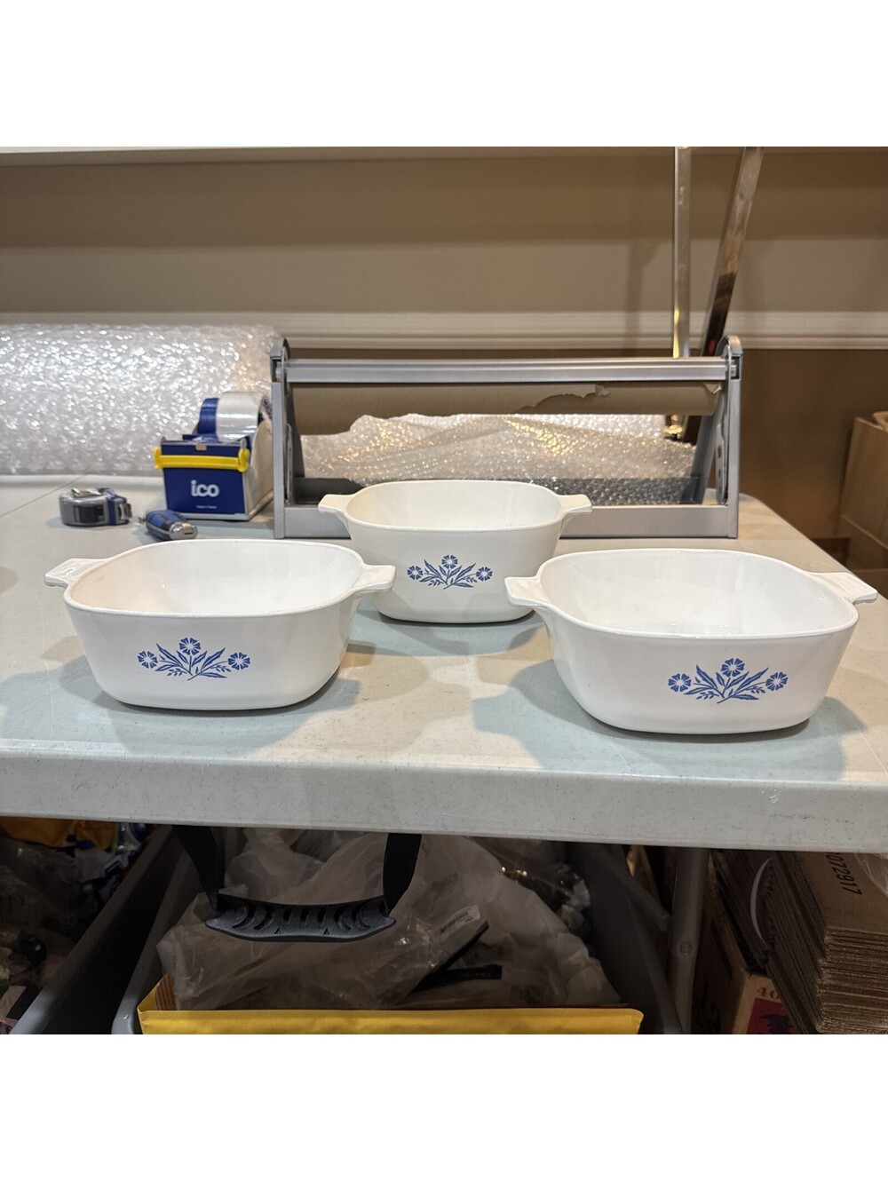 vintage CorningWare "Blue Cornflower" Petite Casserole Pans